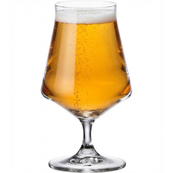 Jogo De 6 Taças 365ml Para Cerveja Cettia Em Cristal Ecológico Bohemia